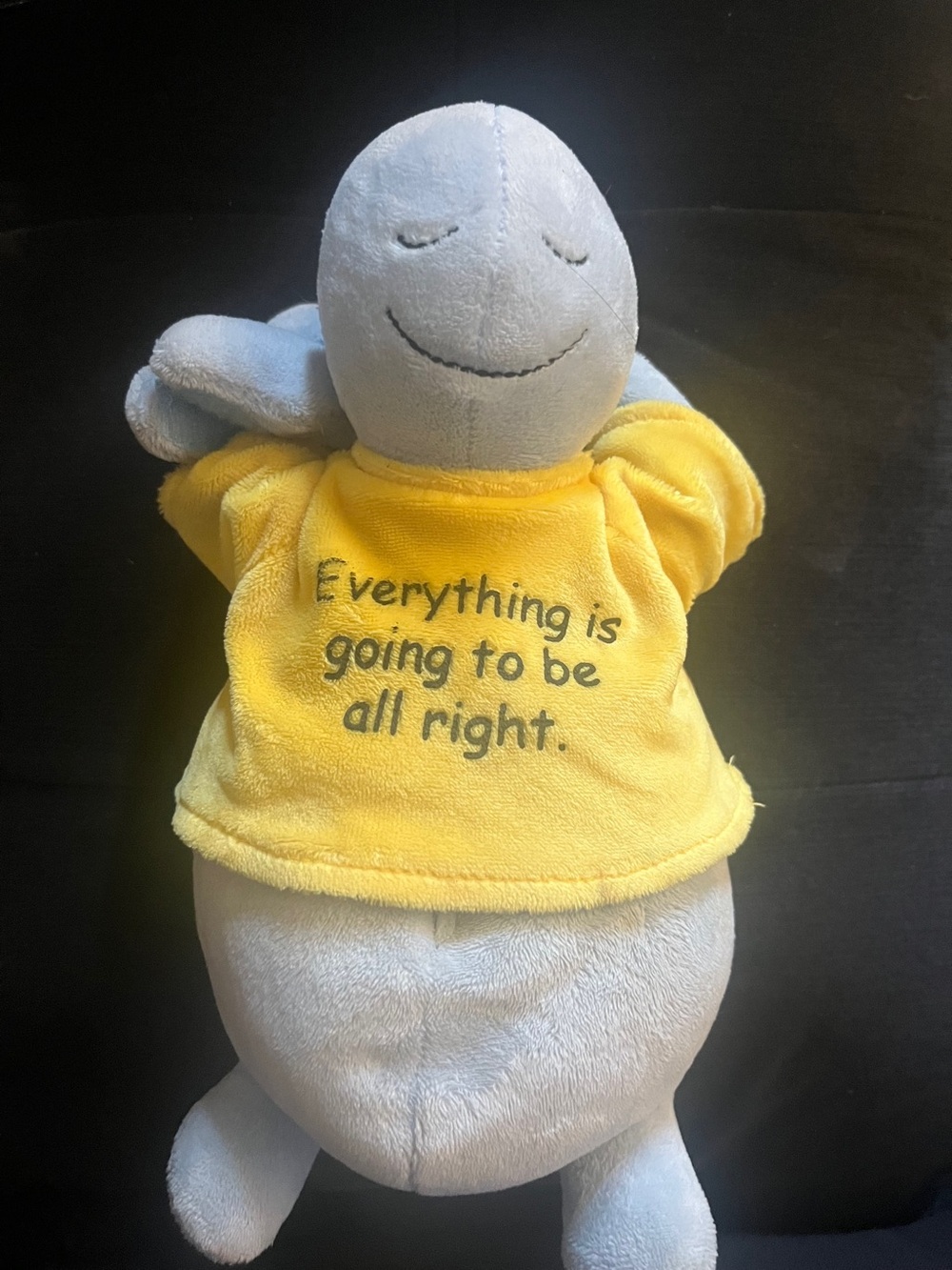 Vintage talking therapeutic stuffy plush blue yellow shirt voice box 11"
